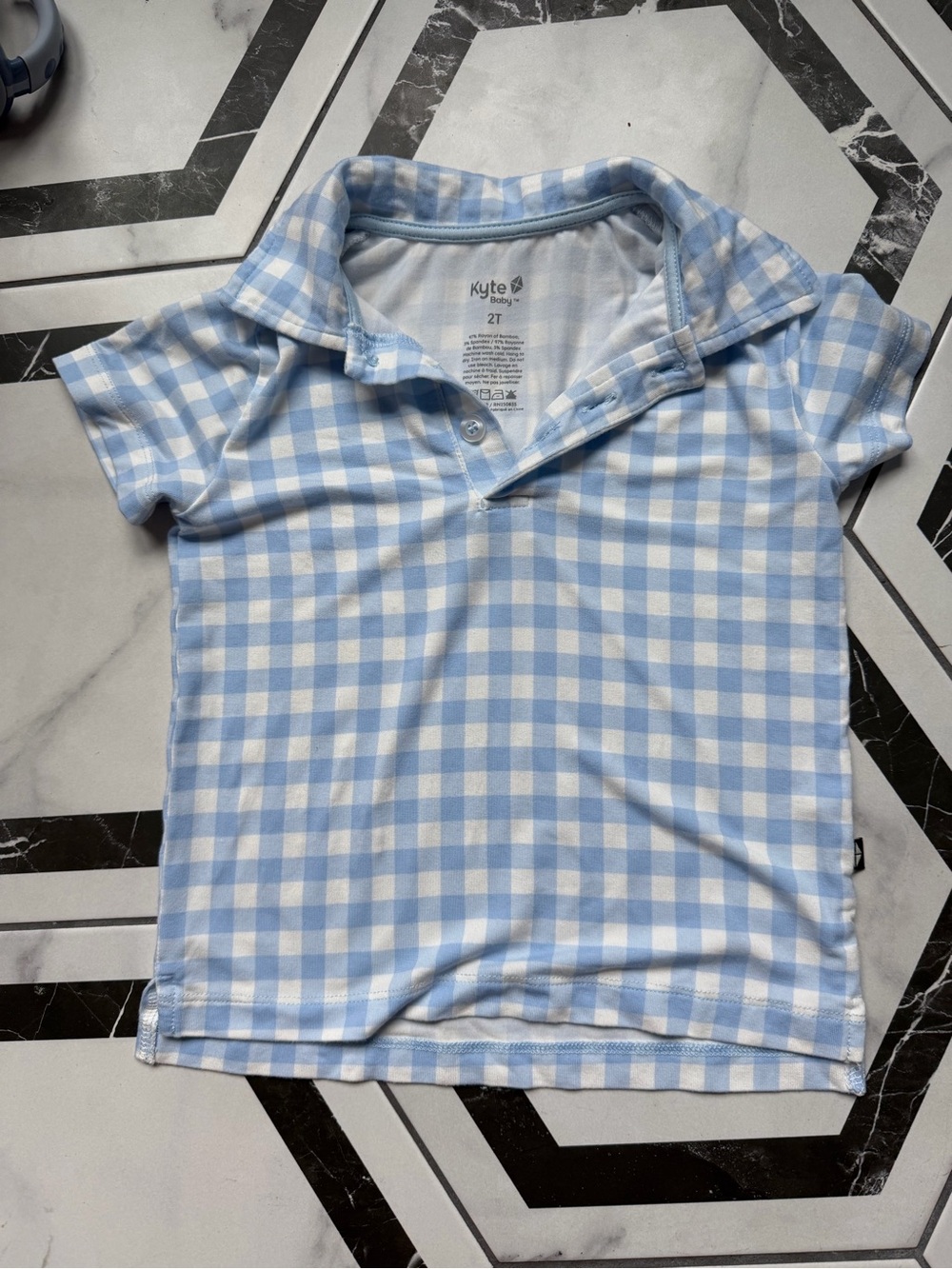 Kyte Baby Polo Gingham Breeze